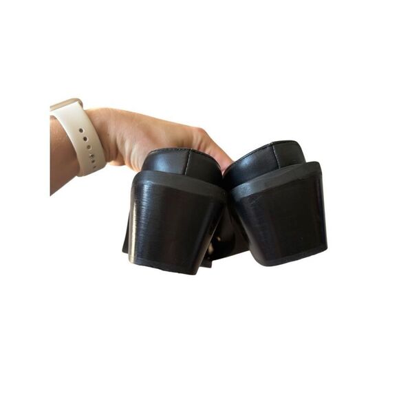 ALOHAS Anthropologie Lorenzo Leather Mules size 40 US 9 9.5 Black - Picture 7 of 11